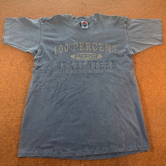 Pepsi Other - Vintage Pepsi Graphic T-Shirt Mens L XL Blue Faded 100 Percent Guaranteed Tee